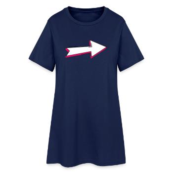 Illustration abstraite de flèche au néon - Robe T-shirt Femme - marine clair - Devant