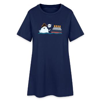 Titanic Funny Titanic Ic-eberg Pirate Boop Parodie - Frauen T-Shirt-Kleid - Light Navy - Vorne