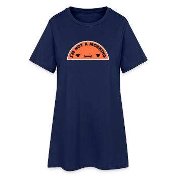 Je ne suis pas une personne du matin Lustig Müde Morgenmuffel - Robe T-shirt Femme - marine clair - Devant