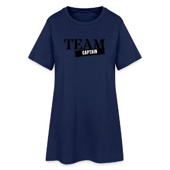 Capitaine d’équipe - Capitaine, entraîneur, entraîneur, chef de groupe, - Robe T-shirt Femme - marine clair - Devant