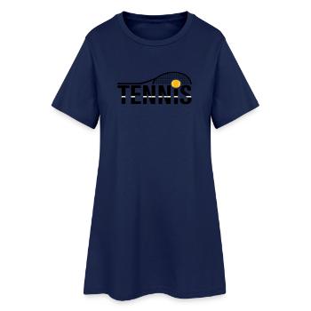Logo tennis - Robe T-shirt Femme - marine clair - Devant