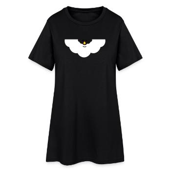 Visage Nuage Câlin - Robe T-shirt Femme - noir - Devant