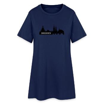 Dresden Skyline - Frauen T-Shirt-Kleid - Light Navy - Vorne