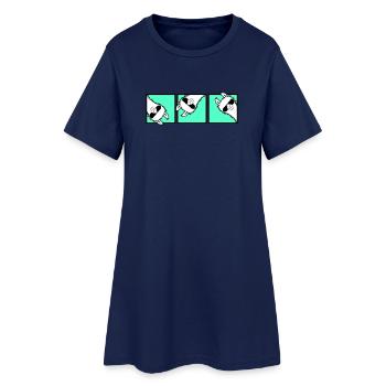 Trio de lunettes de soleil Lama Cool Looking Friends Team - Robe T-shirt Femme - marine clair - Devant