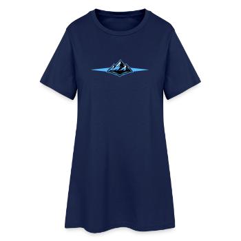 Mountains icon line - Women’s T-Shirt Dress - light navy - Front