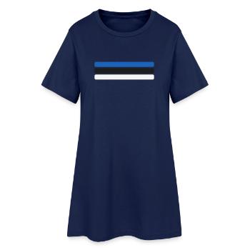 Estland Flagge Minimal - Fahne Fan Streifen Design - Frauen T-Shirt-Kleid - Light Navy - Vorne