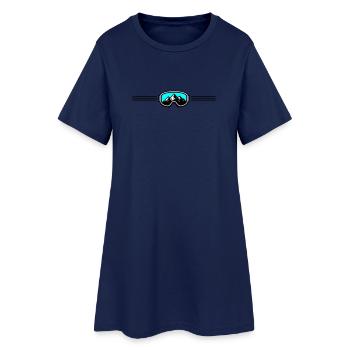 Montagnes de ski Goggles - Robe T-shirt Femme - marine clair - Devant