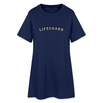 Typographie des polices de caractères de Lifeguard College - Robe T-shirt Femme - marine clair - Devant