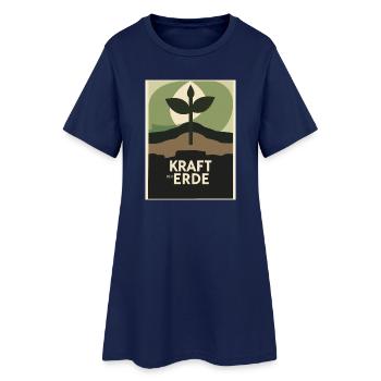 Kraft der Erde Natur 1930s  - Frauen T-Shirt-Kleid - Light Navy - Vorne