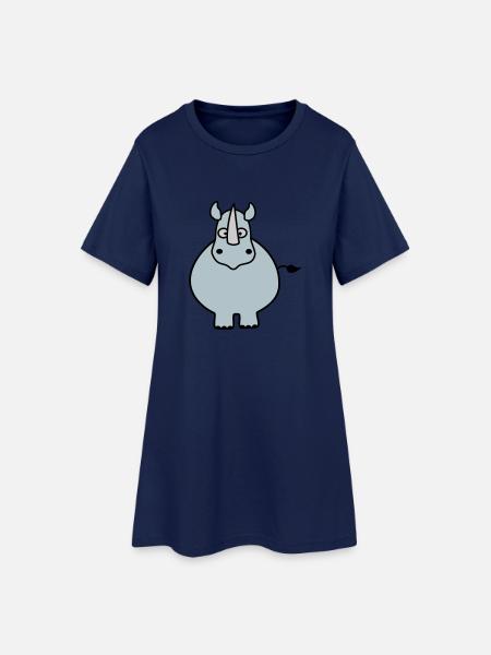 Rhino - Robe T-shirt Femme - marine clair