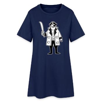 Pirat - Frauen T-Shirt-Kleid - Light Navy - Vorne