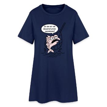 Insatisfait de la situation générale ! COULEURS PERSONNALISÉES ! - Robe T-shirt Femme - marine clair - Devant