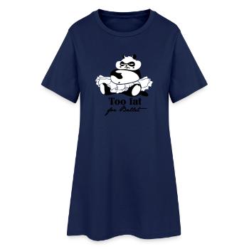 Too fat for Ballet - Robe T-shirt Femme - marine clair - Devant