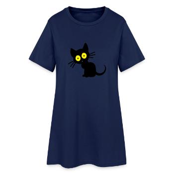 Georgie avec les yeux de la plaque - Robe T-shirt Femme - marine clair - Devant