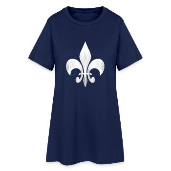 Lilie 3 - Frauen T-Shirt-Kleid - Light Navy - Vorne