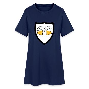 Bier Emblem 3c - Frauen T-Shirt-Kleid - Light Navy - Vorne