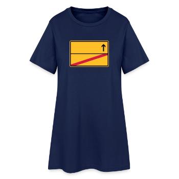 Stadtschild, Ausfahrt - Frauen T-Shirt-Kleid - Light Navy - Vorne