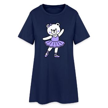 Bear ballet - Women’s T-Shirt Dress - light navy - Front