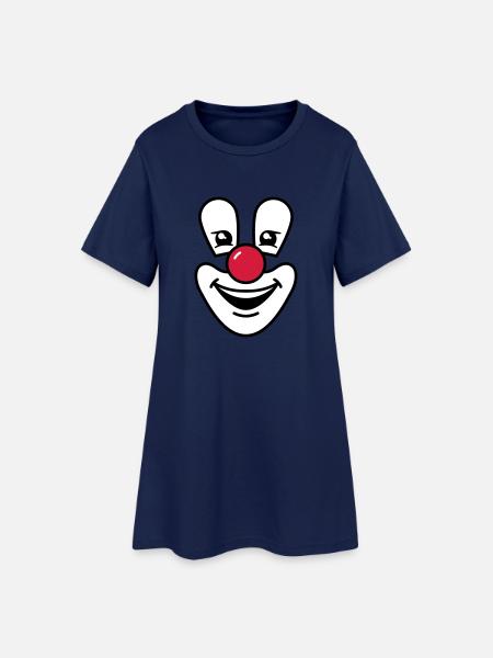 Clown - Robe T-shirt Femme - marine clair