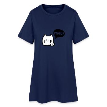 Cat mauzt 3 - Robe T-shirt Femme - marine clair - Devant