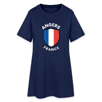 Angers France Shield Emblem - Women’s T-Shirt Dress - light navy - Front