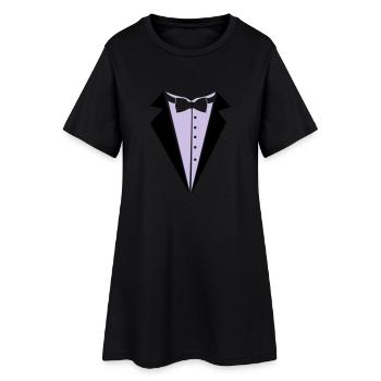 Jeune marié - Robe T-shirt Femme - noir - Devant
