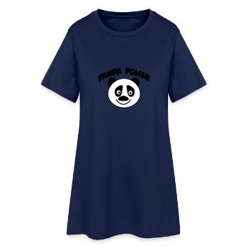 panda - Frauen T-Shirt-Kleid - Light Navy - Vorne