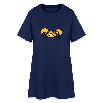 Crabe (3c) - Robe T-shirt Femme - marine clair - Devant