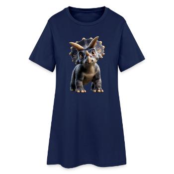 Triceratops Dinosaur Dinos Triceratops Dino - Women’s T-Shirt Dress - light navy - Front