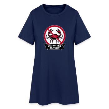 I survived cancer! (3C) - Frauen T-Shirt-Kleid - Light Navy - Vorne