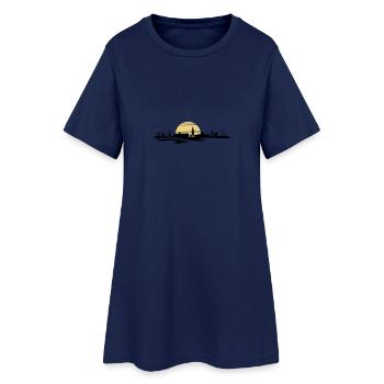 Skyline - Juist - Frauen T-Shirt-Kleid - Light Navy - Vorne