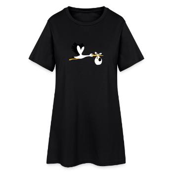 Stork - Women’s T-Shirt Dress - black - Front