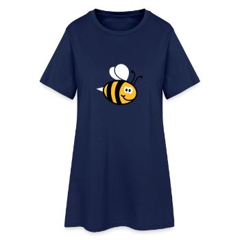 Bienchen 3C - Frauen T-Shirt-Kleid - Light Navy - Vorne