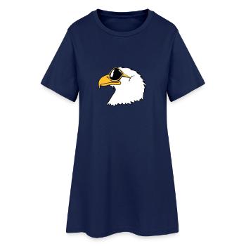 Drôle oiseau cool lunettes de soleil d'aigle - Robe T-shirt Femme - marine clair - Devant