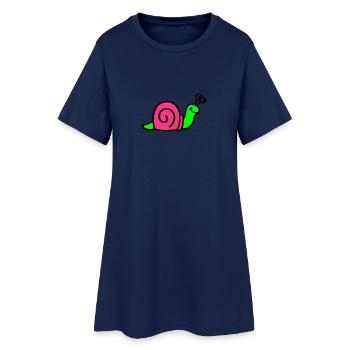 Snail - Women’s T-Shirt Dress - light navy - Front