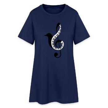Musiknoten Musik Musiker Notenschlüssel Noten - Frauen T-Shirt-Kleid - Light Navy - Vorne