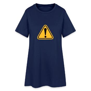Point d'exclamation - Robe T-shirt Femme - marine clair - Devant