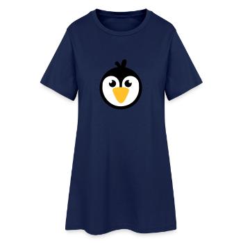 Manchot - Robe T-shirt Femme - marine clair - Devant