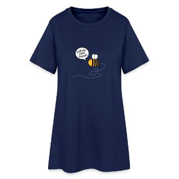 Philosophie Sokrates Biene Lustiger Spruch Tier - Frauen T-Shirt-Kleid - Light Navy - Vorne