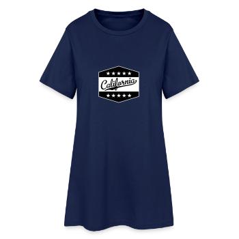 Californie - Robe T-shirt Femme - marine clair - Devant
