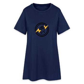 Blitz - Frauen T-Shirt-Kleid - Light Navy - Vorne