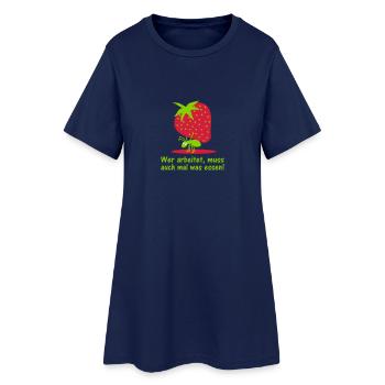 Erdbeere und Ameise2 - Frauen T-Shirt-Kleid - Light Navy - Vorne