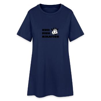 Kommunikation Kuh - Frauen T-Shirt-Kleid - Light Navy - Vorne