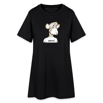 Leo Ape - Robe T-shirt Femme - noir - Devant