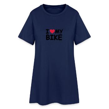 I Love My Bike - Robe T-shirt Femme - marine clair - Devant