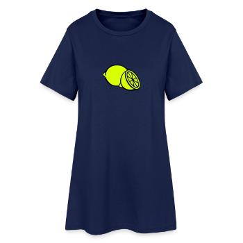 Lemon - Women’s T-Shirt Dress - light navy - Front