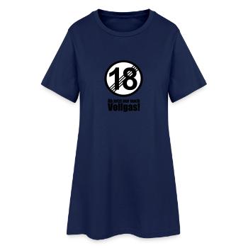 18 Jahre lustiges Schild 18. Geburtstag - Frauen T-Shirt-Kleid - Light Navy - Vorne