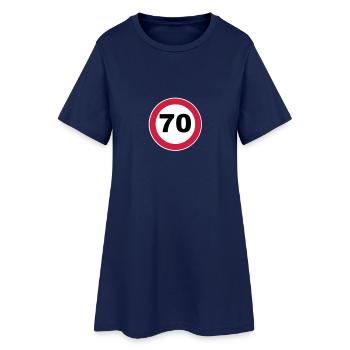 70. Birthday 70 70er round birthday 3c - Women’s T-Shirt Dress - light navy - Front