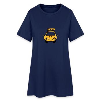 Taxi - En voiture - V2 - Robe T-shirt Femme - marine clair - Devant