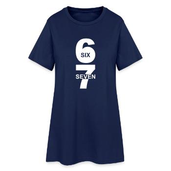 Six Seven - 67 - Meme - Basketball - 6-7 - Frauen T-Shirt-Kleid - Light Navy - Vorne